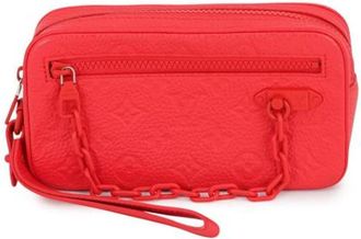 Louis Vuitton Pre-owned Pochette - Heren - Vintage Tassen - Rood - ONE Size - Leer - Vintage