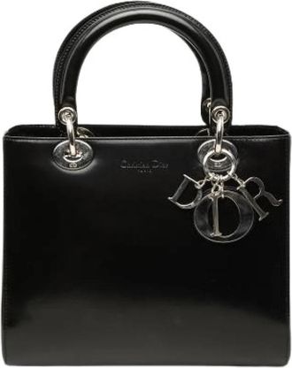 Dior Pre-owned Lady Satchel - Dames - Vintage Handtas - Zwart - ONE Size - Leer - Vintage