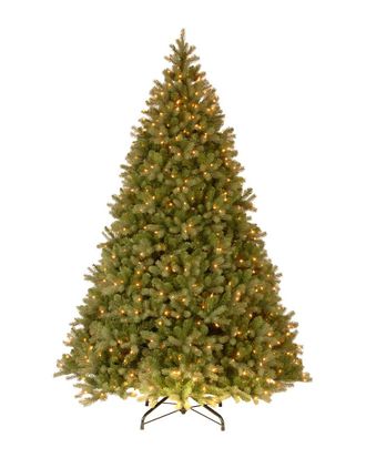 National Tree Company 9Ft Feel-Real Downswept Fir Hinged Tree With 900 Lights