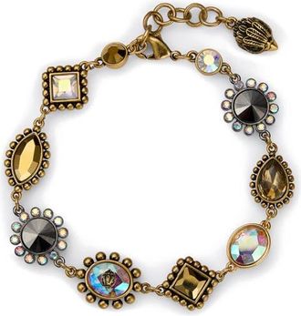 Kurt Geiger Mixed Crystal Statement Necklace in Brass at Nordstrom