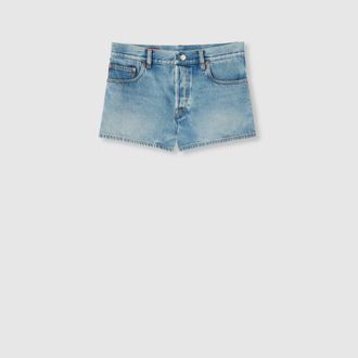 Gucci Stone-Washed Denim Shorts