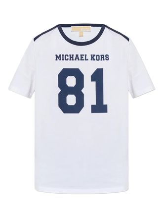 Michael Michael Kors number-graphic T-shirt - women - Organic Cotton - S - White