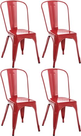 Clp Clp - Juego De 4 Sillas Benedikt Rojo