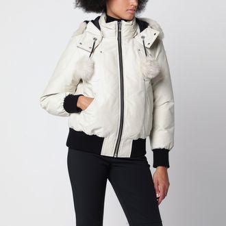 Moose Knuckles Alabaster Original Debbie bomber jacket in cotton and nylon