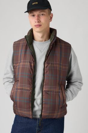 Levi's Rockwell Reversible Vest - Hombre - 2XL - Multicolor / Dutton Plaid Sparrow Rip Stop