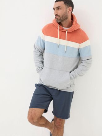 Fat Face FatFace Brooke Orange Cut and Sew Overhead Hoodie