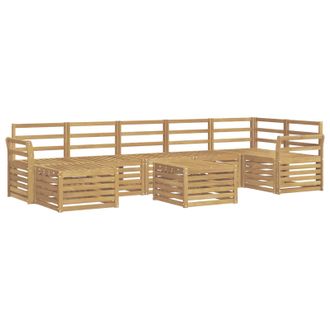 vidaXL Conjunto De Sof&aacute;s De Exterior 8 Pcs Blanco 59 X 59 X 37 Cm Vidaxl