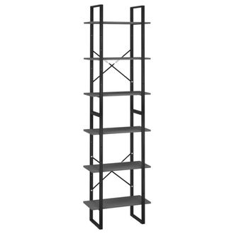 Berkfield Home Storage Shelf Grey 60x30x210 cm Engineered Wood | Size: 60 x 30 x 210 cm