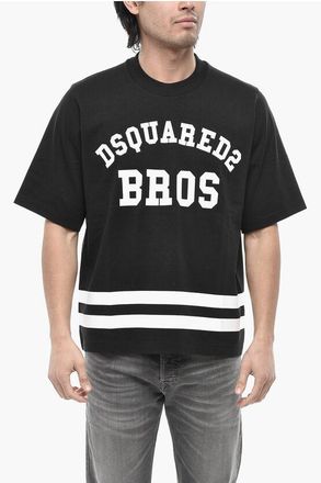 Dsquared2 Printed Cotton Crewneck T-Shirt D2 BROS size Xxl