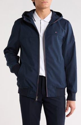 Tommy Hilfiger Water Resistant Hooded Softshell Jacket in Midnight Blue at Nordstrom Rack, Size Xx-Large