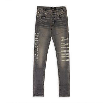 Amiri MILITARY STENCIL GREY SKINNY JEANS