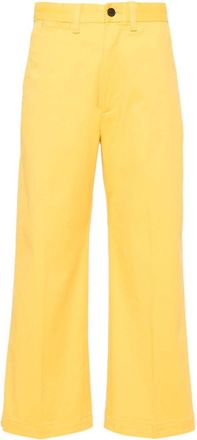 Polo Ralph Lauren straight-leg trousers - women - Elastane/Cotton/Elastomultiester - 0 - Yellow