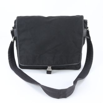 Prada Black White Nylon Shoulder Bag (Pre-Owned)