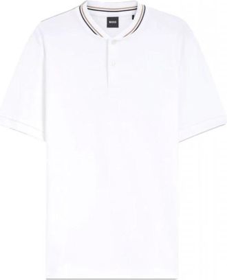 HUGO BOSS Polo Shirt - Heren - Polos - Wit - M - Katoen - Tops