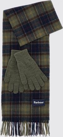 Barbour Set of Two Tartan Wool Scarves with Fringed Hem