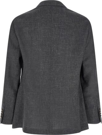 Brunello Cucinelli Mens Gray Wool Blazer Clothing
