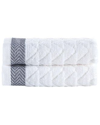 Brooks Brothers Herringbone 2Pc Wash Towels