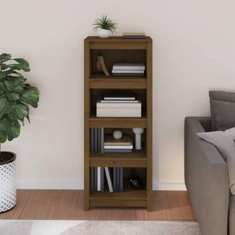 Berkfield Home Beautiful Book Cabinet Honey Brown 50x35x125.5 cm Solid Wood Pine