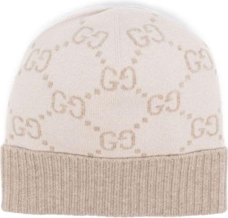Gucci Hoed met monogram - Beige