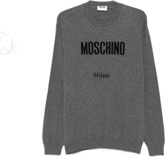 Moschino Maglione con logo - Grigio