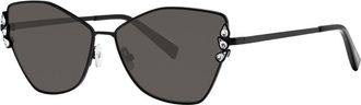 Vera Wang Dolores Black Womens Sunglasses Black Size 59