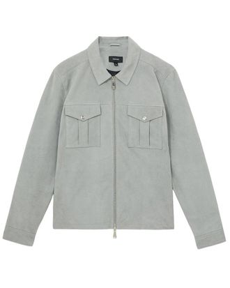 Reiss Belle Suede Leather Zippered Jacket