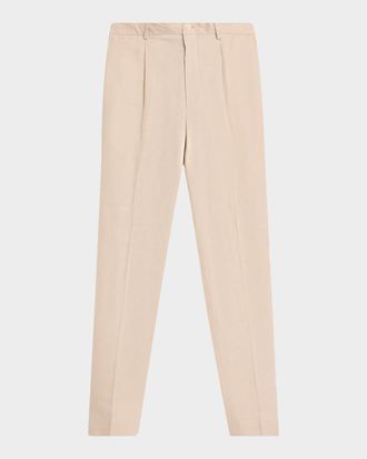 Bugatchi Men & apos;s Aerolinen Tailored Fit Pleated Pants