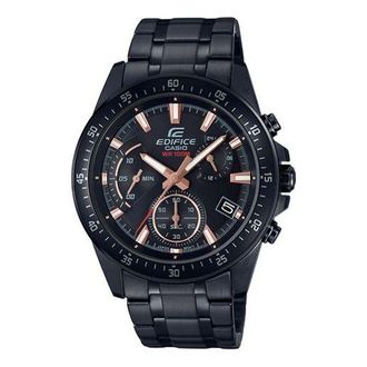 Casio Waterproof EDIFICE Quartz Sports Shockproof Sapphire Crystal Mens Black Analog EFV-540DC-1B