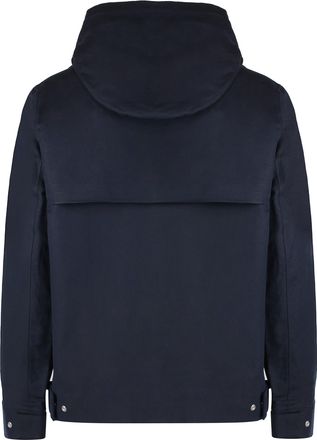 K-Way Mens Kaya Cotton-Linen Blend Jacket Blue Polyurethane; Linen; Cotton Raincoats Coat