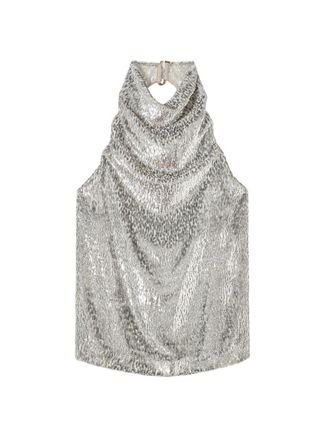 Stella McCartney Stella McCartney Neckholder-Top aus metallischem Samt
