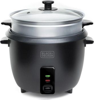 Black+Decker Black&decker - Cuociriso da 1,8 l 700 w con cestello per vapore nero - BXRC1800E - black+decker