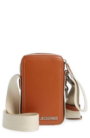 Jacquemus Le Cuerda Vertical Leather Shoulder Bag in Light Brown 2 at Nordstrom