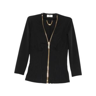 Elisabetta Franchi Mujer, Chaquetas, Negro, Talla: L