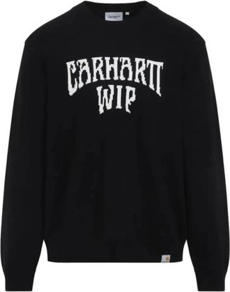 Carhartt Work in Progress Truien & Vesten, Heren, Zwart, S, Katoen, Deck Sweater