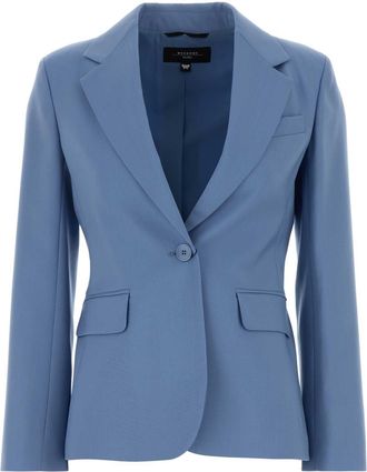 Weekend Light Blue Wool Lamine Blazer