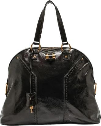 Saint Laurent Tweedehands leren handtassen - Dames - Vintage Schoudertas - Bruin - ONE Size - Vintage