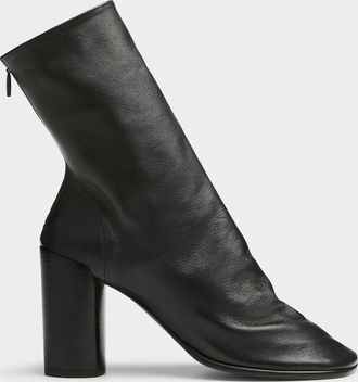 Christophe Lemaire Womens Glove supple leather heeled boots Women