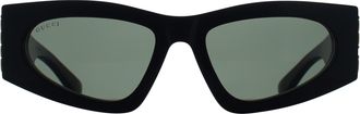 Gucci Rectangle Womens Black Grey GG2040S - One Size