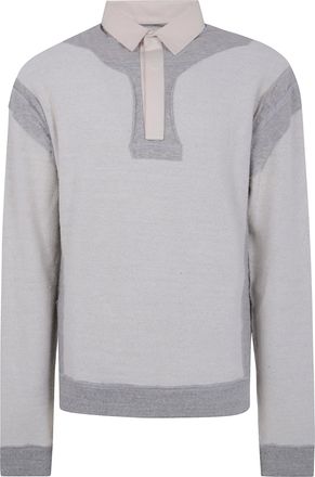 Maison Margiela Mens Sweatshirt - Light Grey Cotton - Size Medium