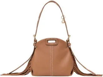 Maje Miss M micro stitched leather bag in Moka at Nordstrom, Size Medium
