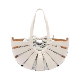 Bottega Veneta Pre-owned The Shell Leather Shoulder Bag - Pre-owned - Mujer - Blanco - ONE SIZE