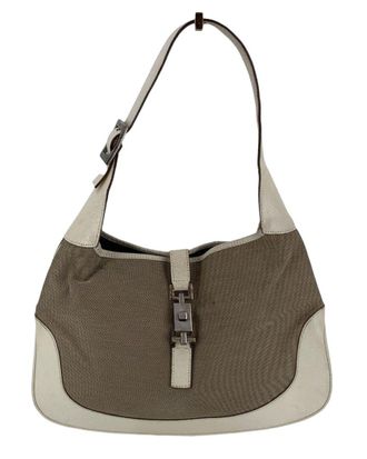 Gucci Grey Cotton Jackie Hobo (Authentic Pre-Loved)