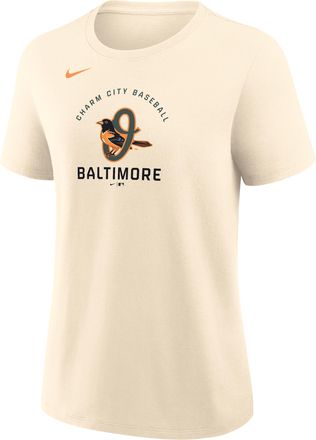 Nike Baltimore Orioles City Connect Nike Womens MLB T-Shirt in Brown | 01K915AOLE-PBY