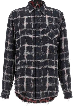 R13 Fringed Hem Reversible Shirt