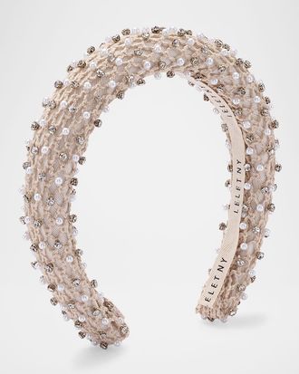 Lelet NY Charlotte Pearl & Crystal Embellished Headband