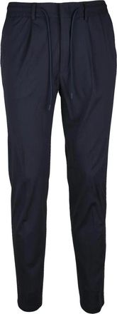 Berry & Brian Berry & Brian Viscose Stretch Trousers - Blue