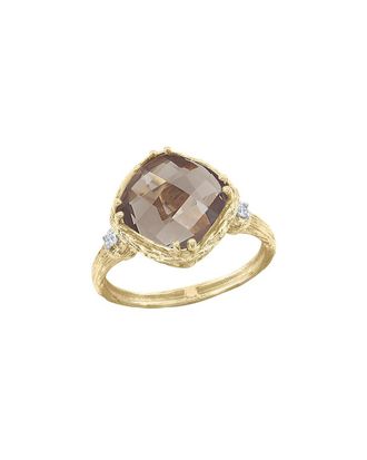 I.Reiss Company 14K 3.55 Ct. Tw. Diamond & Smokey Topaz Cocktail Ring