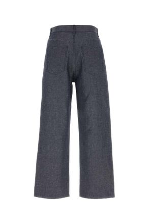 Fendi Dark Blu Exterior: Linen Cotton Silk Jean