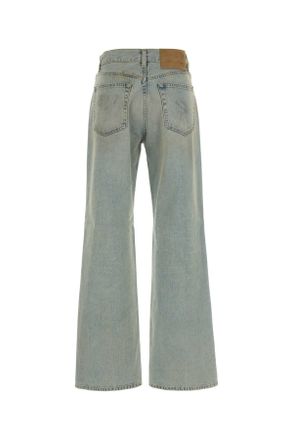 Haikure Womens Denim Korea Jeans Soft Stained Sky
