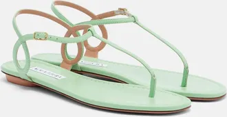 Aquazzura Almost Bare leather thong sandals